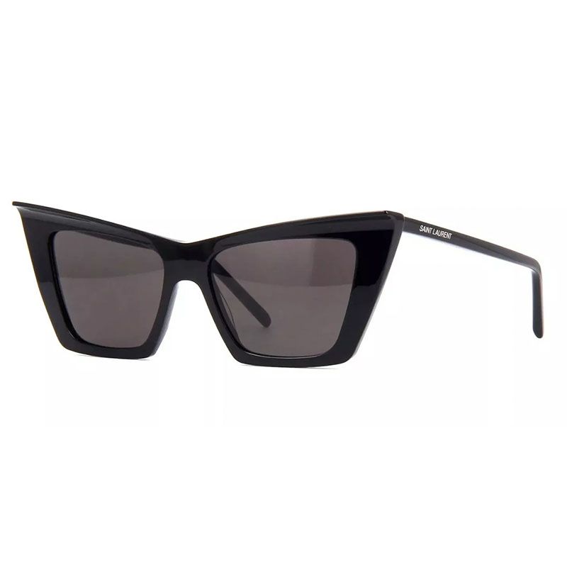 Saint Laurent Sunglasses Cat Eye Full Rim, Black Frame And Grey Lens Sl372001